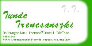 tunde trencsanszki business card